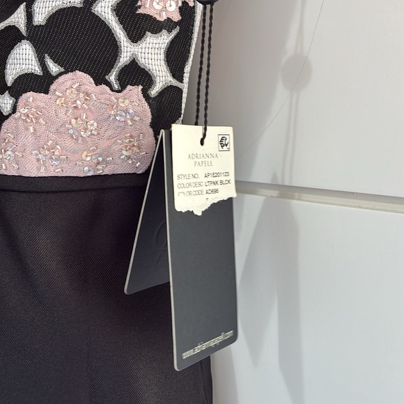 ADRIANNA PAPELL SEMI SWEETHEART ZIPPER BACK EMBELLISHED BODICE JACQUARD SZ 6 - Picture 12 of 12